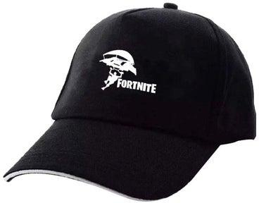 قبعة مطبوع عليها كلمة "Fortnite" أسود/ أبيض