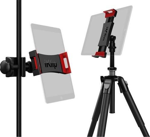 IK Multimedia iKlip 3 Deluxe - Universal Tripod Mount and Mic Stand Support for Tablets | IP-IKLIP-3DLX-IN