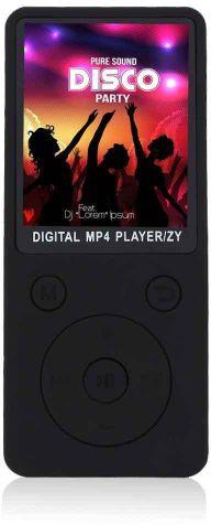 Generic Portable MP3 / MP4 Player with FM Radio/Video Player/Voice Recorder/E-Book Reader Ultra Slim Music Player ( Max Support 32 GB Micro SD Card, But Not Including Micro SD Card) (Black;A) DNSHOP