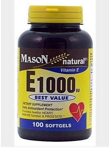 Mason Natural Vitamin E1000 IU - 100 Softgels
