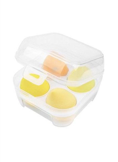 Makeup Sponge Puff Wet and Dry Beauty Eggs 4 Pack Yellow