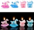 Generic Cute Baby Carriage Candle Favors Christening Birthday Cake Decoration Gift Blue