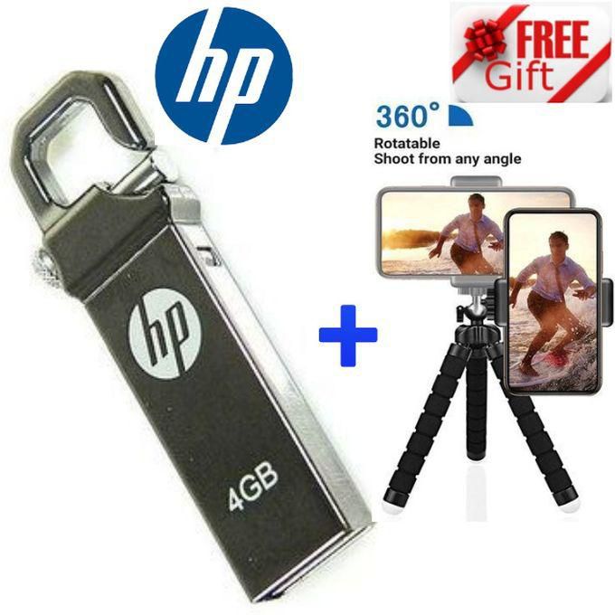 HP Flash Disk Drive With Clip 4GB-V250W+ Selfi Stick