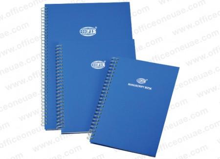 FIS Ruled Manuscript/Register Book with side spiral binding, 2QR, A4, 96 sheets, Blue