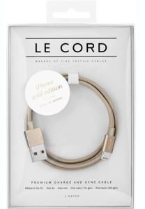 Le Cord, Premium charge & sync cable, Solid Gold (TSA1148)