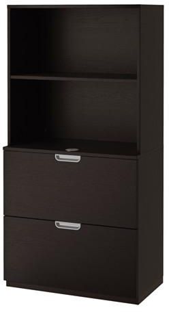 GALANT Storage combination with filing, black-brown