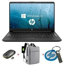 HP Notebook 15-Intel Celeron-4GB RAM-500GB HDD-Windows 10-15.6"-Black+Keyholder+Mouse