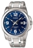 CASIO Stainless Steel Round Watch for Men Analog Blue Dial Water Resistance MTP-1314D-2AVDF