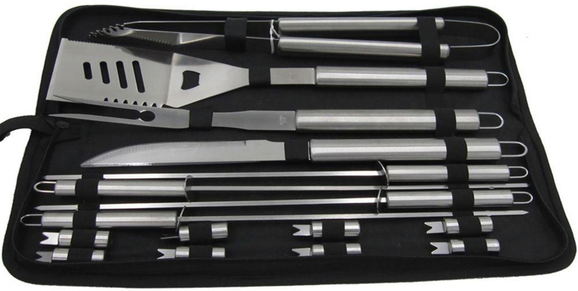 16pc BBQ Stainless Steel Tool Set with Bag