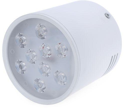 Generic 9W LED Round Cylinder Downlight Anti-fog Lens Light 9W - White