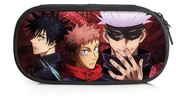 Jujutsu kaisen Minimalist Canvas Pencil Case High-capacity Portable Student Stationery Bags With zipper School Supplies