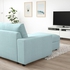 VIMLE 3-seat sofa with chaise longue, With wide armrests/Saxemara light blue - IKEA