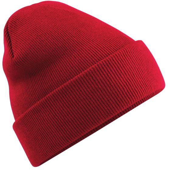 Fashion Plain Marvin Beanie Caps School Uniform Red