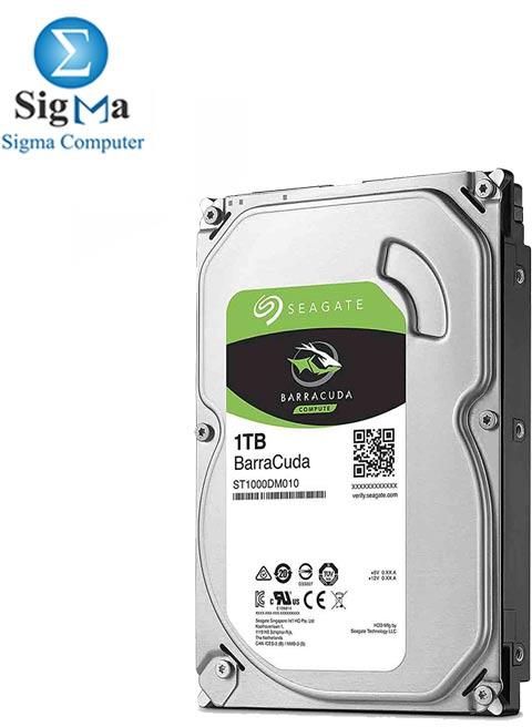 Seagate BarraCuda 1TB Internal Hard Drive HDD 3.5 Inch SATA 6 Gb s 7200 RPM 64MB Cache for Computer Desktop PC ST1000DM010