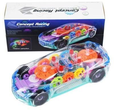 Light-up gear bumper wagon and music sound in attractive colors