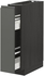 METOD Base cabinet/pull-out int fittings - black/Voxtorp dark grey 20x60 cm