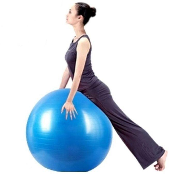 Generic 65cm Exercise Fitness Aerobic Ball for GYM Yoga Pilates Pregnancy Birthing Swiss Blue