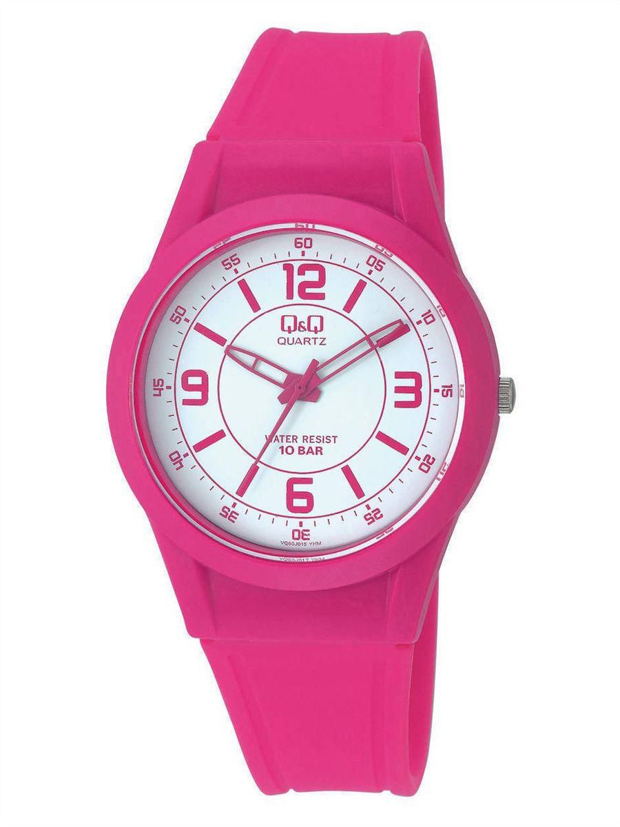 Q&Q For Women White Dial Rubber Band Watch - VQ50J015Y