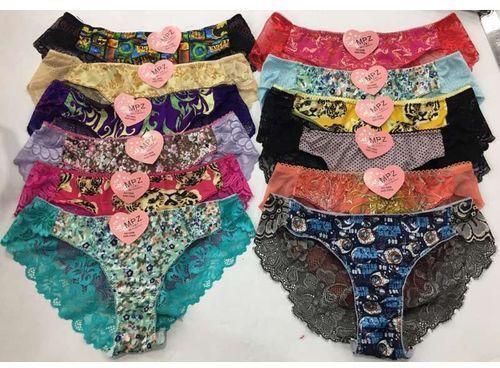 Ladies Panties Cotton With Lace Best Offer - 12 IN 1