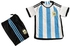 Kids Football Kit Argentina 2022/23 Home Kit, Argentina Kids Football T-shirt Shorts Uniform Kit (XS)