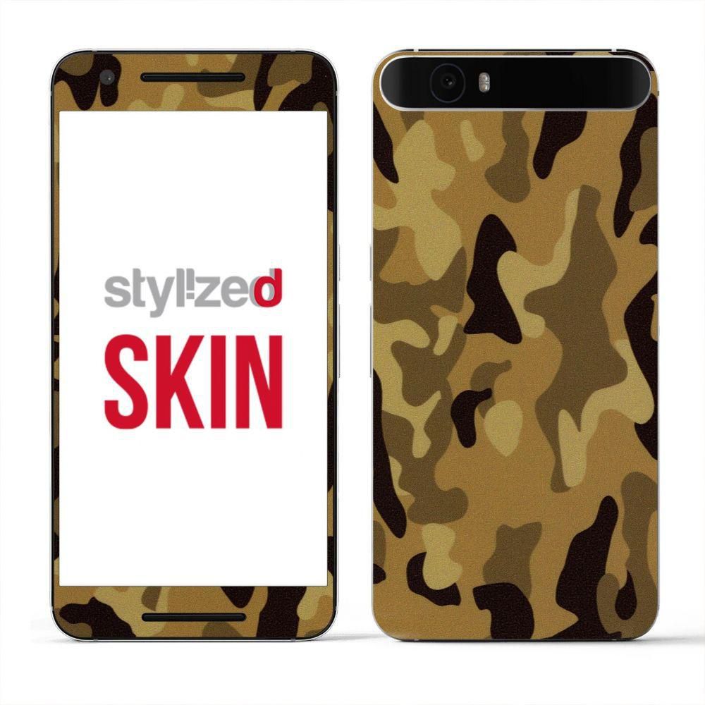 Stylizedd Premium Vinyl Skin Decal Body Wrap For Google Nexus 6p - Camouflage Mini Desert