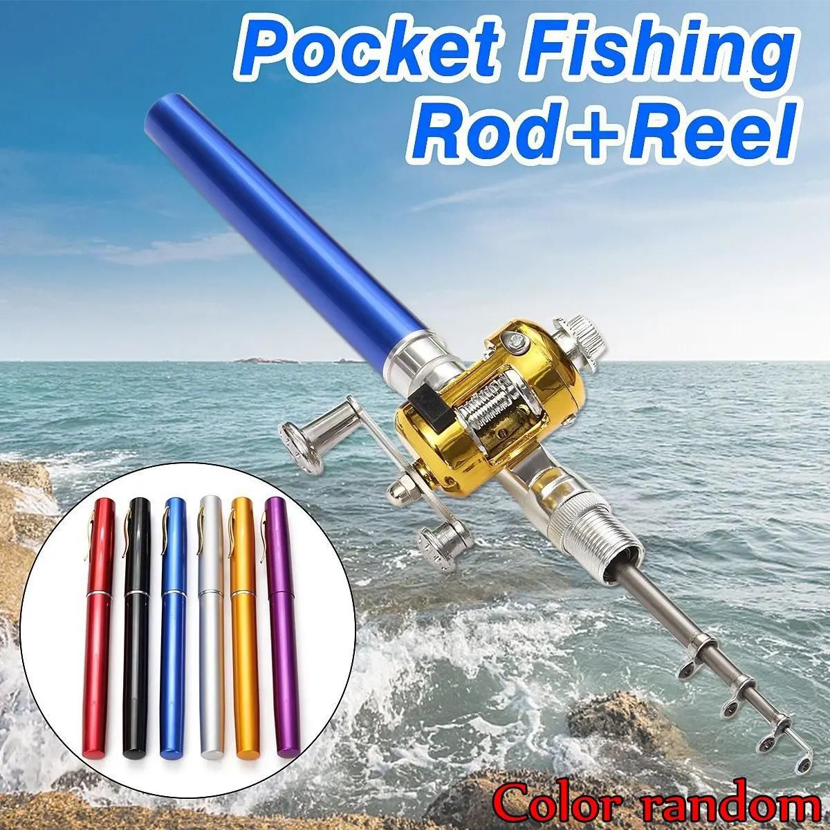 1M Mini Portable Pocket Fish Pen Shape Aluminum Alloy Fishing Rod Pole +  Reel Combos price from kilimall in Kenya - Yaoota!