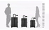 سويسجير شنطة سفر تروللي متوسطة 24 انش حقيبة من سويس جير صلبة مع اربع عجلات - أحمر