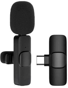 Wireless Microphone with Shirt Clip K8, Support iPhone/iPad and Type-C