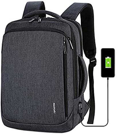 Meinaili 023 Business Laptop Backpacks anti thief Travel Bag with USB, Grey