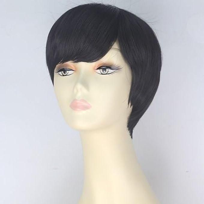 Girls Straight Short Hair Synthetic Wig Fashion Party Cosplay Daily Wear Dark Brown