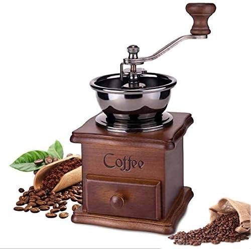 Znworld Coffee Grinders Coffee Grinder Small Manual Coffee Grinder Ceramic Conical Burr Portable Hand Crank Coffeemaker Multifunction Smash Machine For Home, Office & Travelling