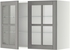 METOD خزانة حائط مع أرفف/بابين زجاجية - أبيض/Bodbyn رمادي ‎80x60 سم‏