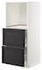 METOD / MAXIMERA خزانة للفرن بدرجين, أبيض/Ringhult رمادي فاتح, ‎60x60x140 سم‏ - IKEA