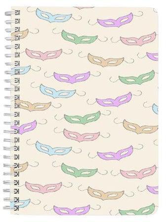 Masks A5 Spiral Notebook Beige/Pink/Green