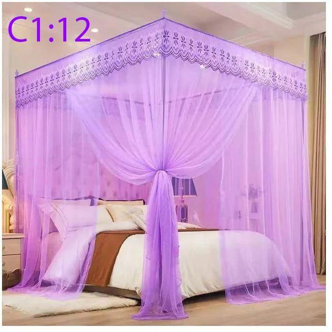 4 BY 6 Purple Mosquito Net With Portable Metallic Stand