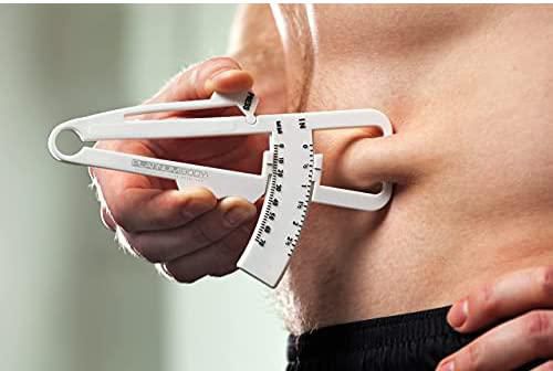 Authentic Platinum Body Fat Caliper, Fat Measure Caliper Combo with Body Fat Percentage Measurement Chart, Body Fat Monitor, SkinFold Caliper, Accurately Measuring Body Fat for Men and Women