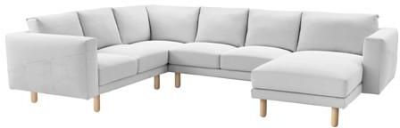 NORSBORGCover corner sofa 2+2/chaise longue, Finnsta white
