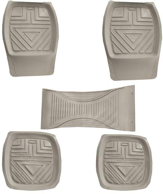 Car Floor Mat Set, 5 Pieces, Egyptian Beige Color, Basin Mat