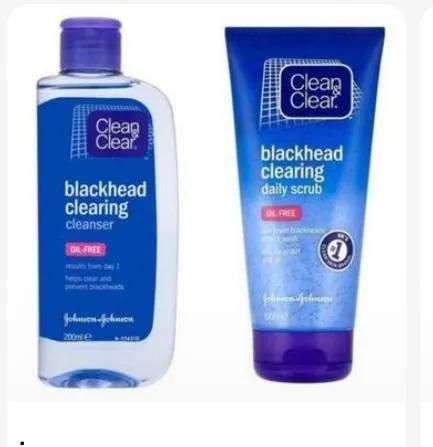 Clean & Clear Blackhead Clearing Cleanser + Daily Scrub-(Oil Free).