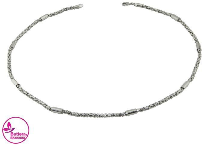Butterfly Shenoute Platinum-plated Chain For Men And Women, Length 45 And 60 Cm - Silver Color