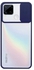 StraTG StraTG Clear and dark Blue Case with Sliding Camera Protector for Realme C15 / C12 / Narzo 20 - Stylish and Protective Smartphone Case