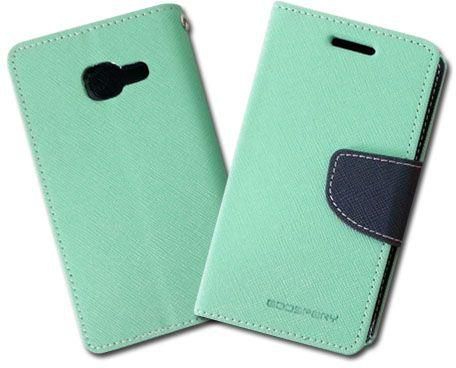 Mercury Goospery  Fancy Diary Wallet Leather Case For Samsung Galaxy Star Pro S7260 (Cyan-Navy)