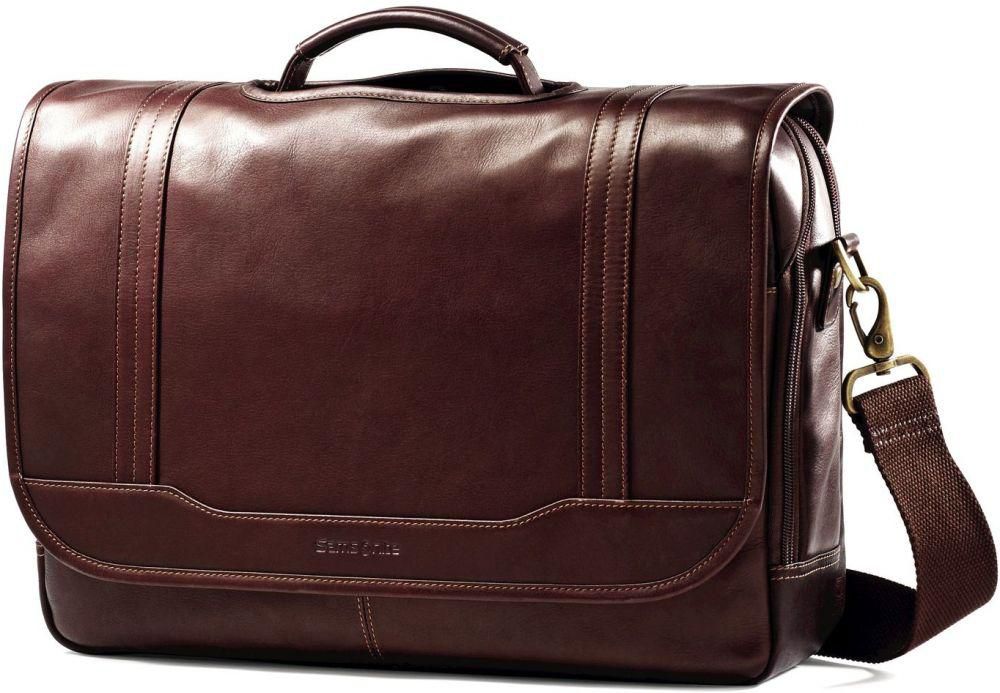 Samsonite 50789-1139 Business Case Messenger Bag for Men - Leather, Brown