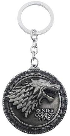 Game Of Thrones Stark Keychain Silver