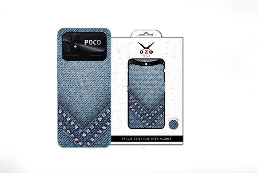 OZO Skins Blue Sewing Jeans (SE149BSJ) For Poco C40