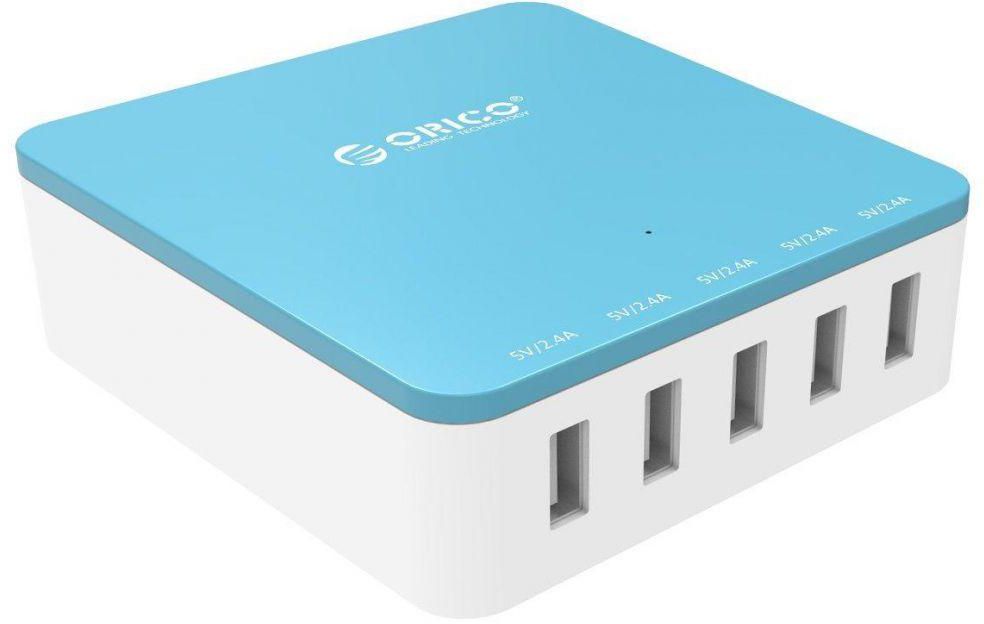 Mobile Charger 5 USB Ports by Orico, Blue, CSR-5U-BL