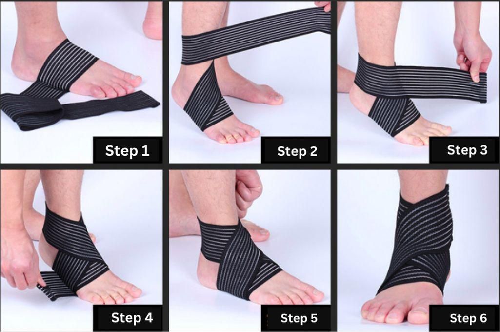 Elastic Sport Ankle Bandage - Black