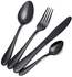 Generic KCASA 1PC Stainless Steel Black Western Flatware Food Dinnerware Dinner Cutlery Fork Kn*fe Spoons Coffee Tableware Set