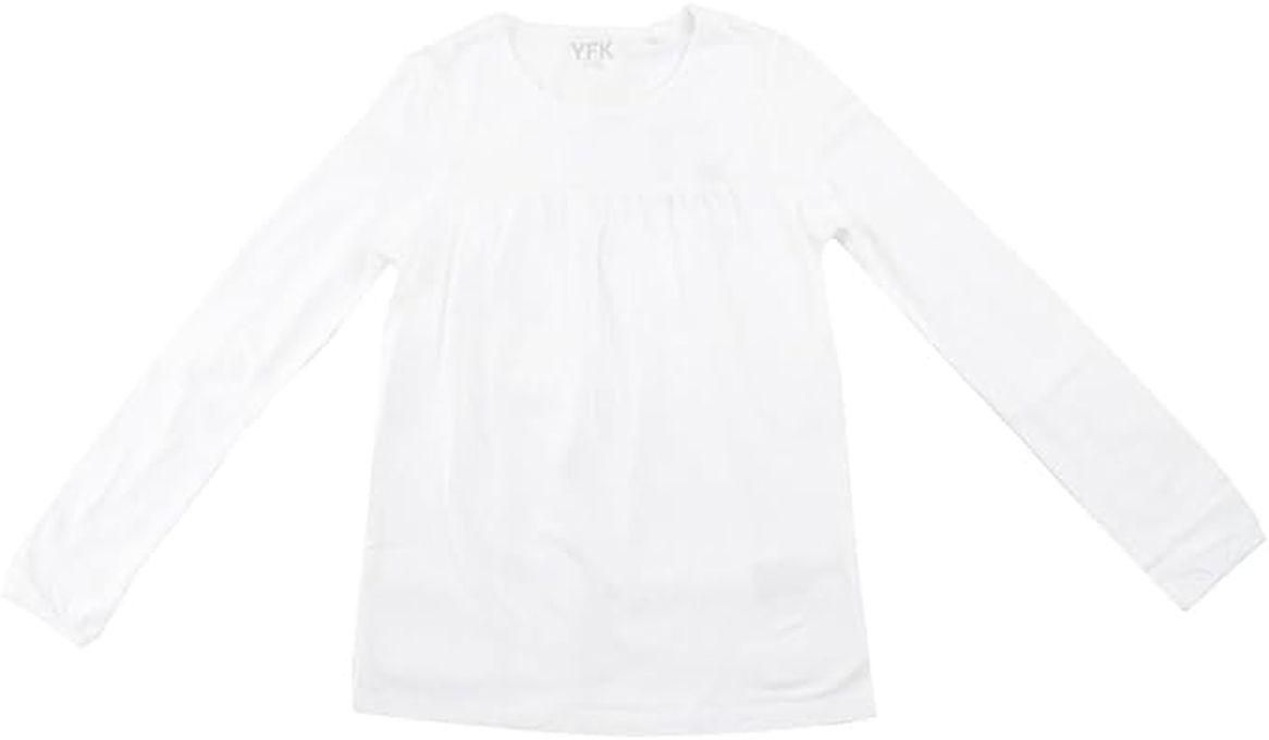 Bebo Girls' Long-sleeved Cotton Dress - White