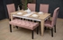 Get Home Art Furniture Dining Table, 4 Chairs and Banquette, Beech MDF Wood - Beige with best offers | Raneen.com